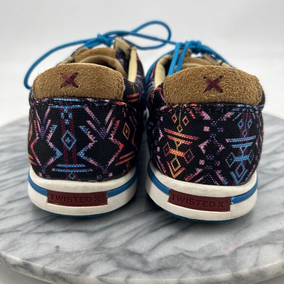 Twisted X Womens 9 Shoes Southwest Aztec Boat Classic Kicks Lace Up Sneaker - Picture 5 of 14